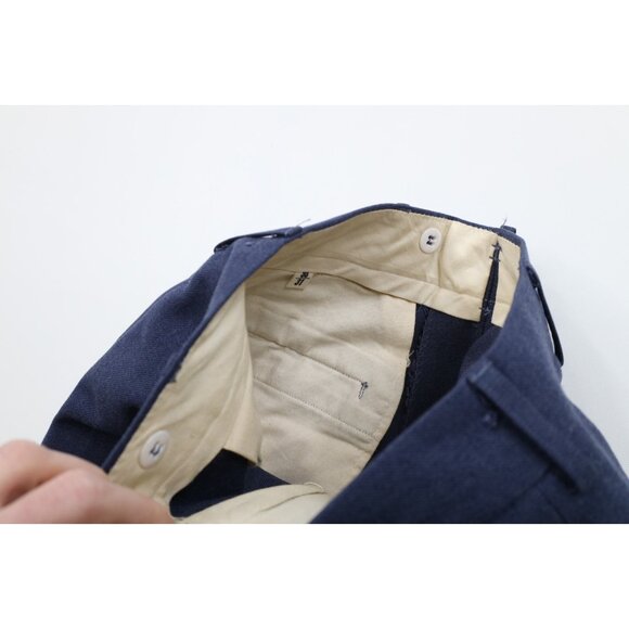 Vtg 50s Korean War USGI Mens 30x31 Wool Serge 18oz USAF Wide Leg Pants Trousers - Picture 9 of 15